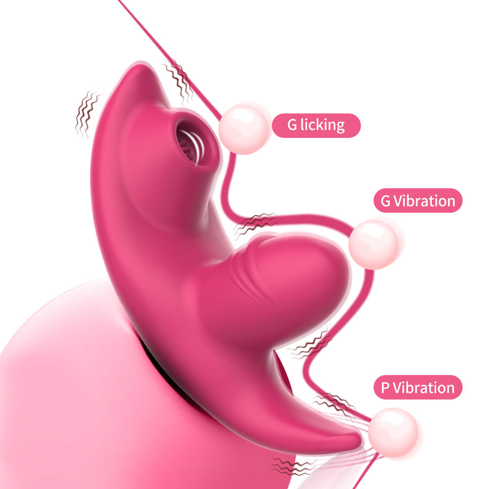 Tongue licking brush vibration wearable vibrator female masturbator