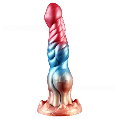 Odd-shaped, heated, telescopic, electric sex toy
