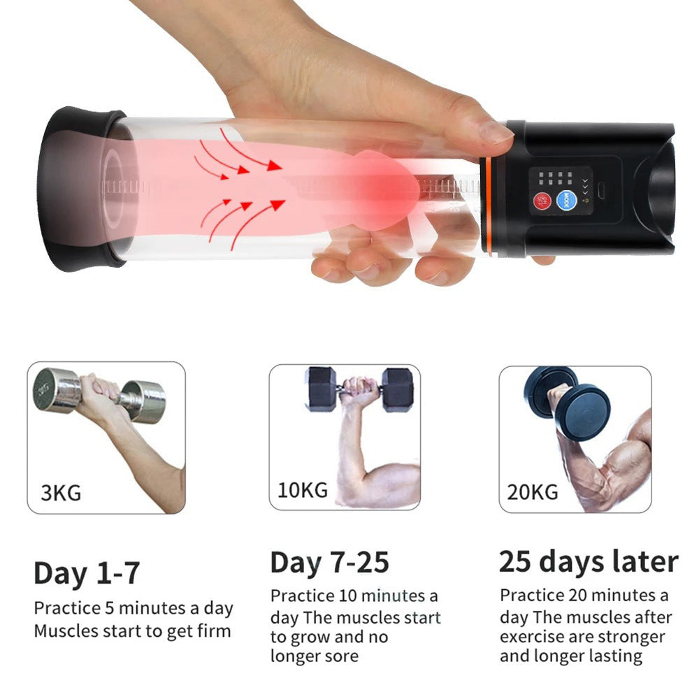 Electric trainer with multi-frequency speed adjustment to enlarge the suction masturbator