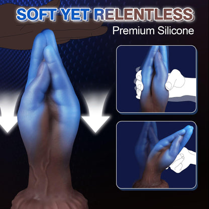 Handheld realistic dildo anal plug SM masturbation device