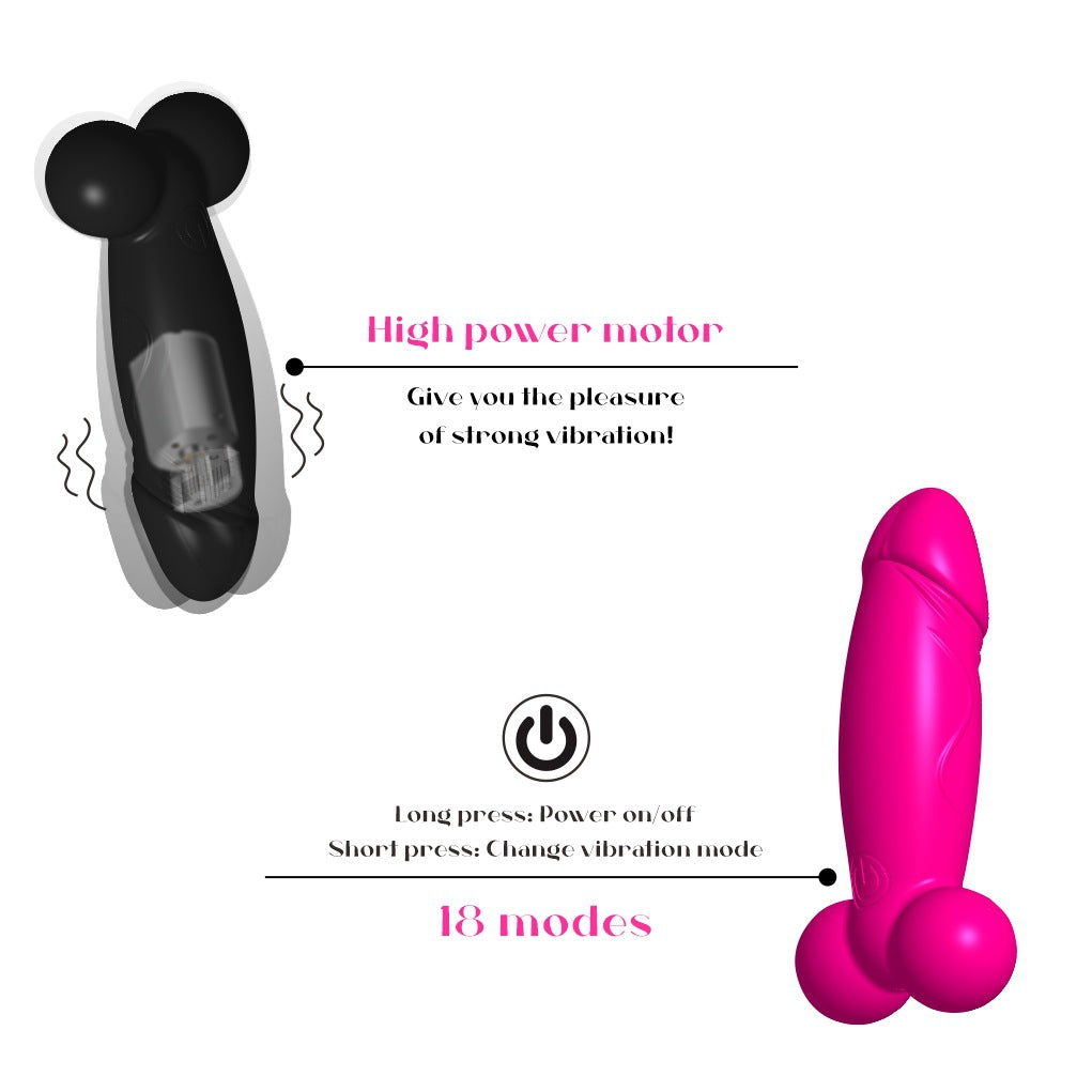 Mini Wireless Vibrating Anal Plug Pleasure Masturbator