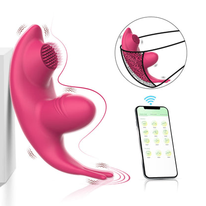 Tongue licking brush vibration wearable vibrator female masturbator