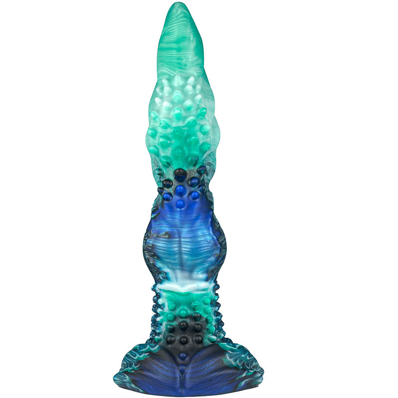 Alien-shaped wolf tooth silicone erotic anal plug