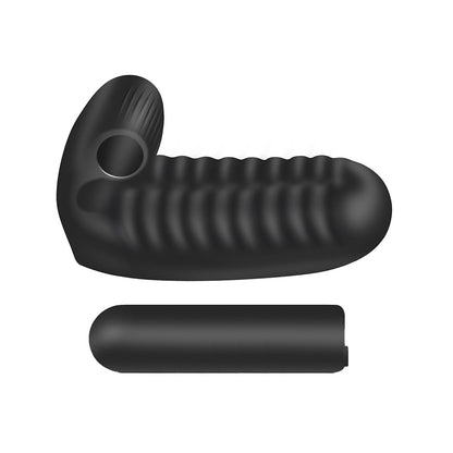 10-frequency rechargeable wearable vibrating sex finger sleeve