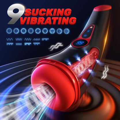 Men's fully electric sucking vibration heating masturbator