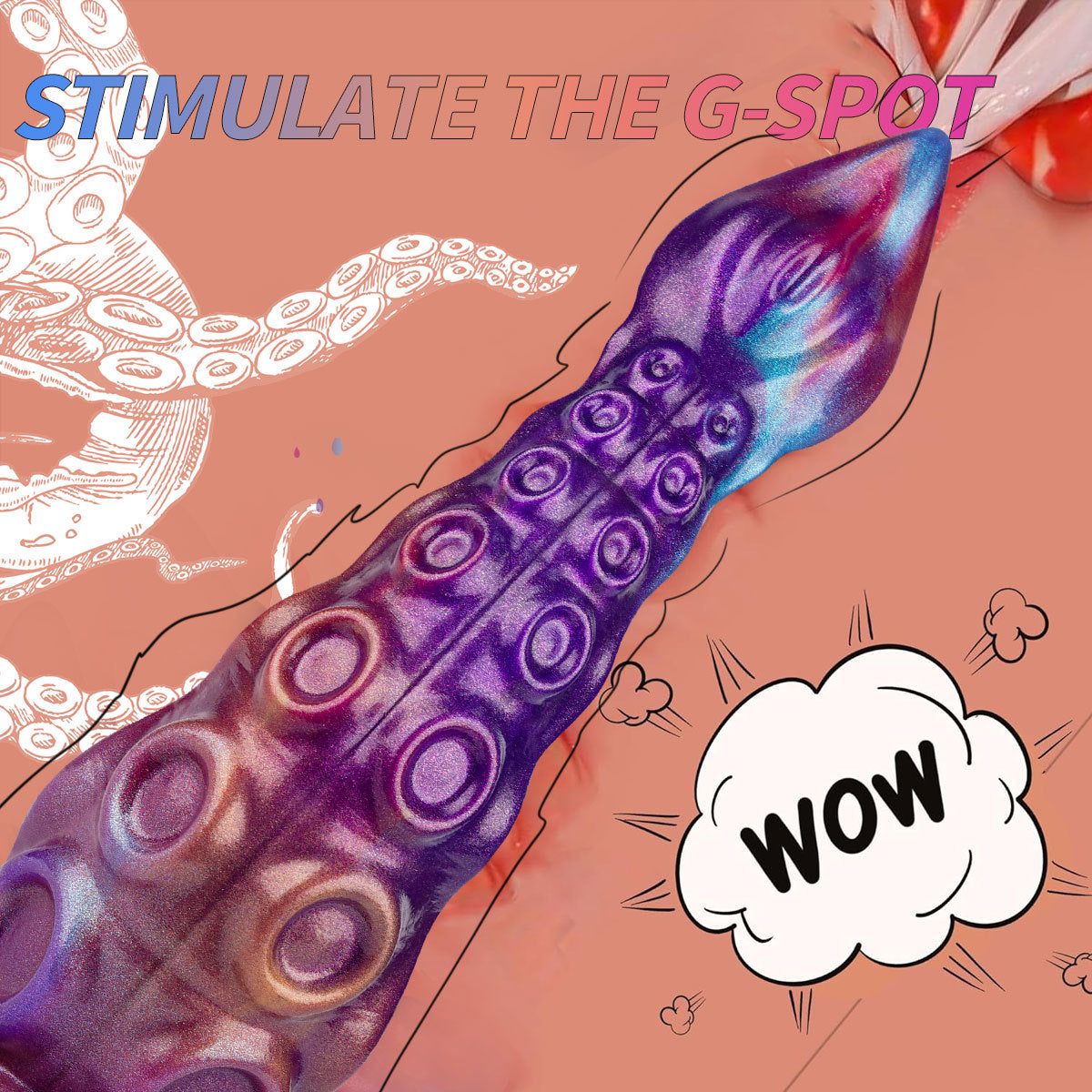 Octopus-shaped tentacles vaginal and anal dilators