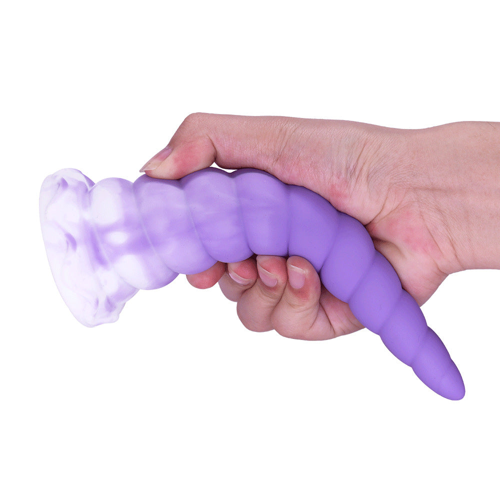 Colorful thread deep into the anus anal plug wish simulation penis big stallion SM sex toy dildo