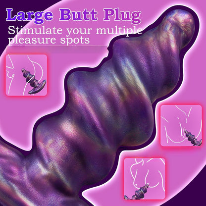 Silicone spiral anal plug, irregularly shaped dildo