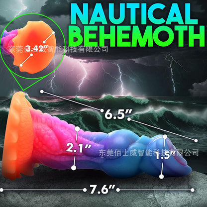 Silicone glow-in-the-dark monster longan fake penis anal dilator