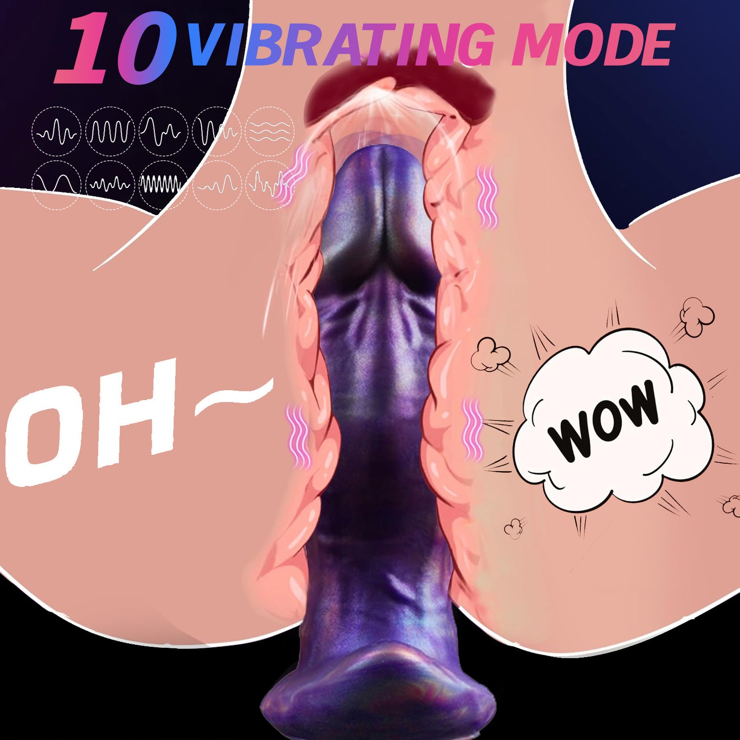 Irregularly shaped vibrating wearable anal plug anal dilator SM dildo