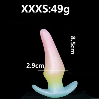 Anal plug, soft mini silicone dildo