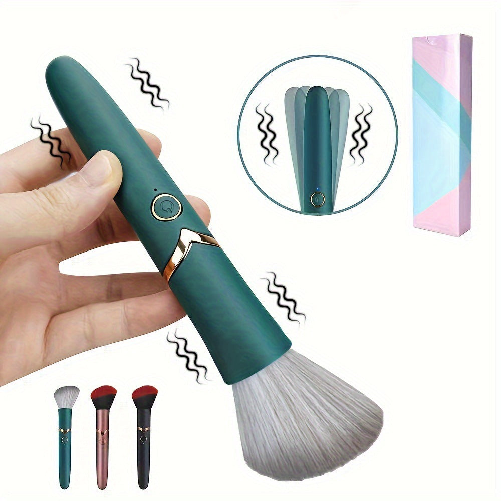 Makeup brush USB rechargeable vibrating massage mini masturbator