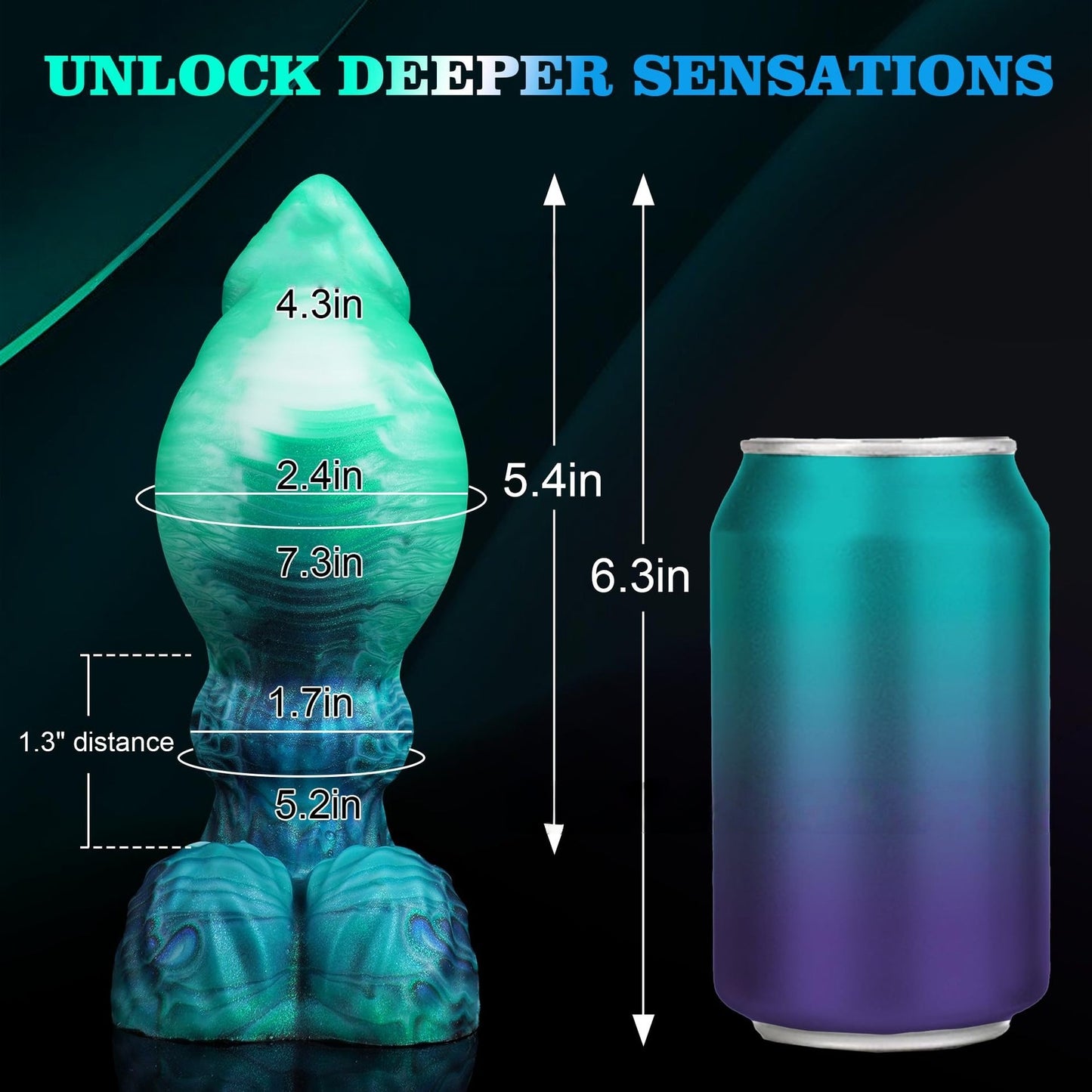 Colored silicone anal plugs, alien animal dildos