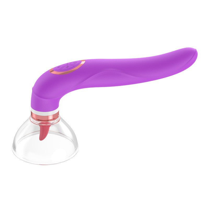 Female simulated soft tongue breast massager