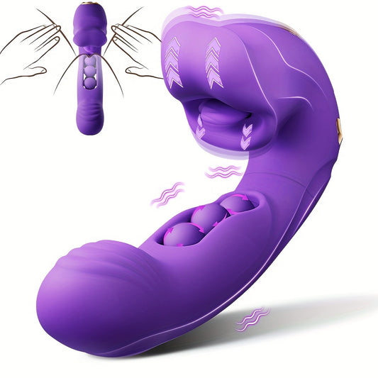 Lip language vibrator ball rotating big mouth biting tongue licking masturbation vibrator