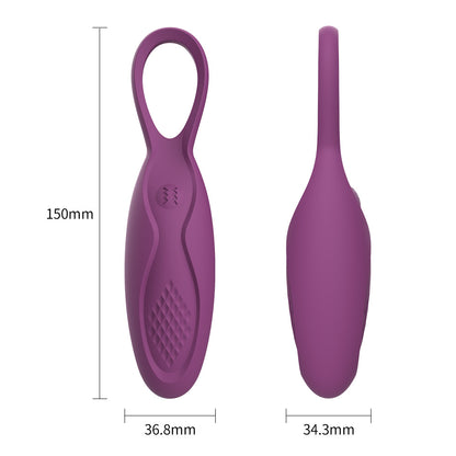 Vibrating dildo, a mini female masturbation device for arousal and climax.