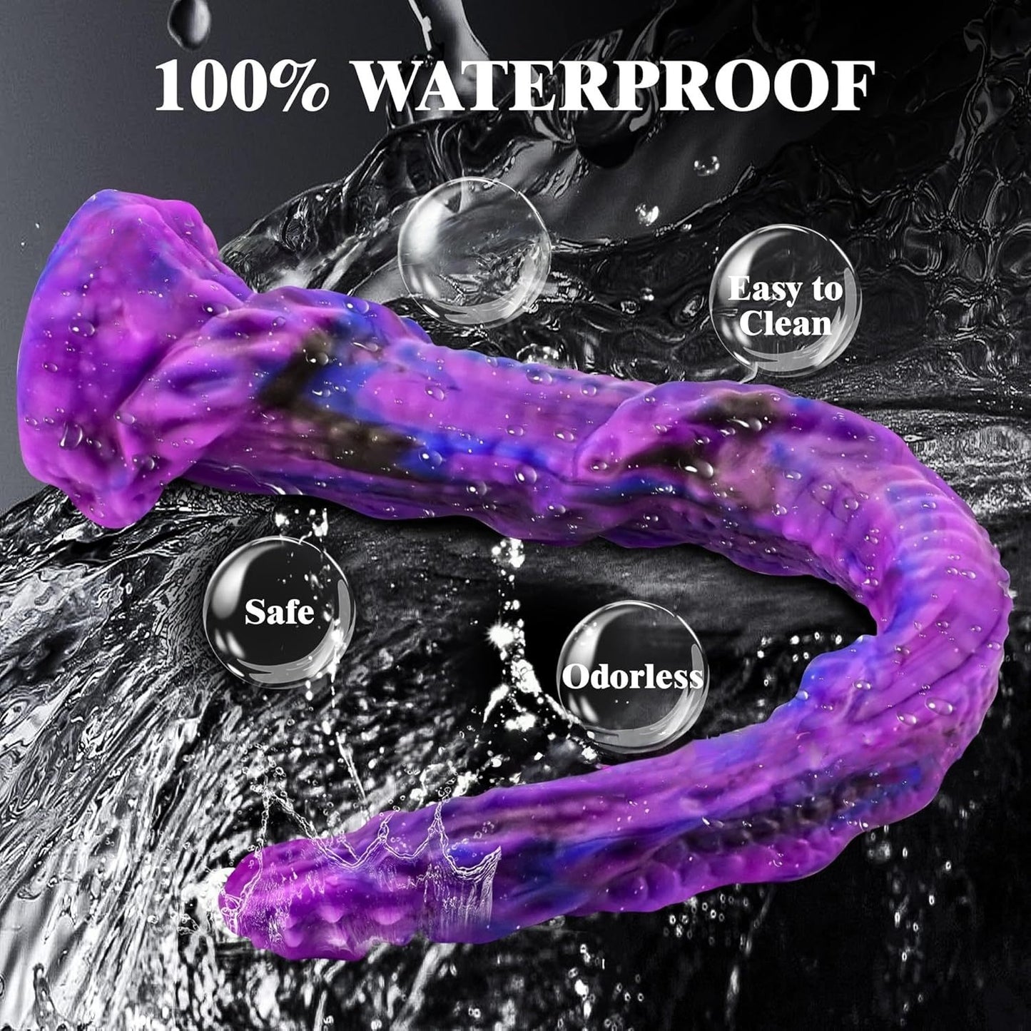 Extra-long anal plug for deep penetration and anal dilation, anal toy, alien-shaped