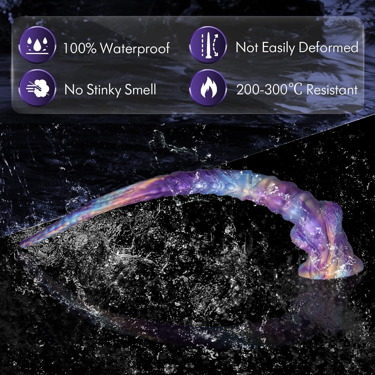 Extra Long, Irregularly Shaped, Silicone Anal Dildo