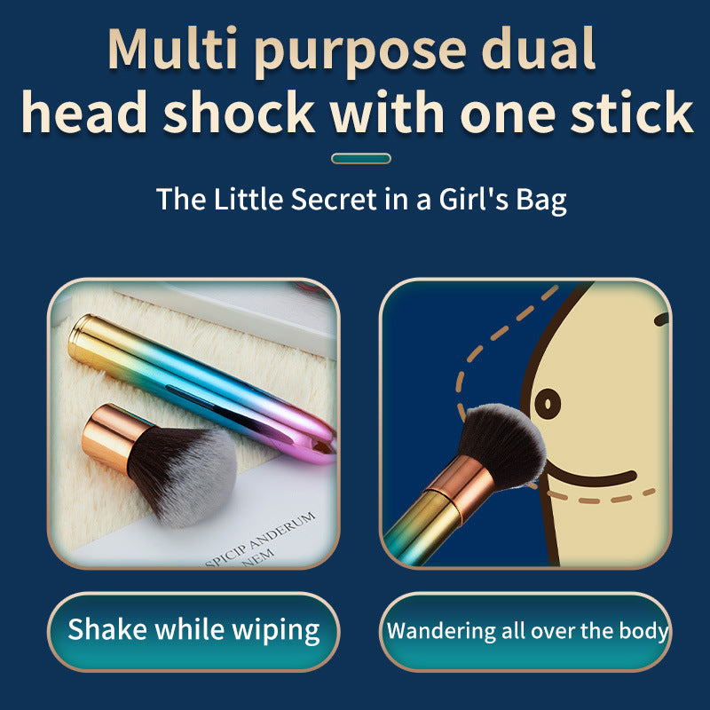 Makeup brush clitoral massage vibrating sex toy female masturbator