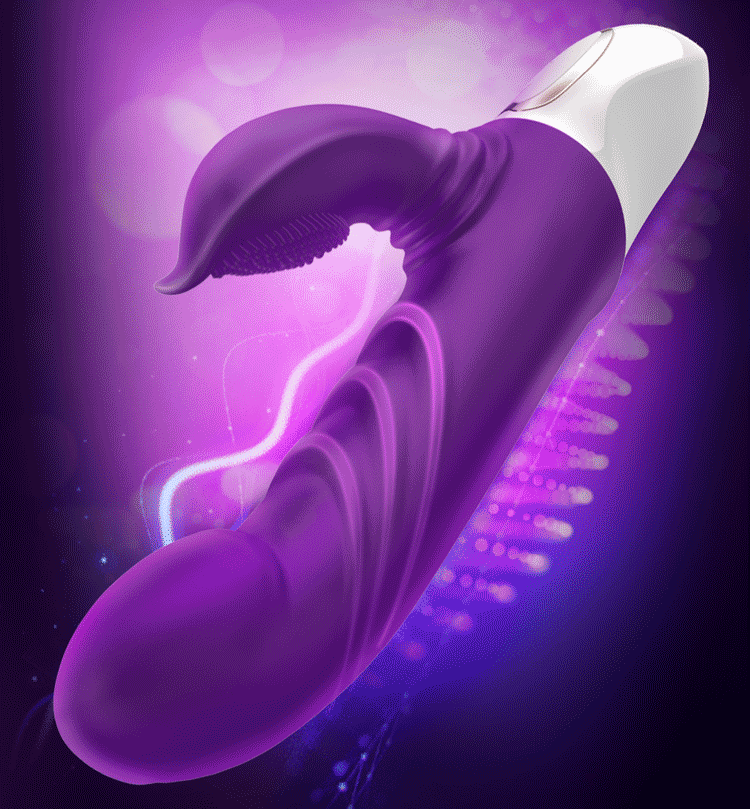Vibrating rod female masturbator tongue licking multi-frequency vibration simulated phallus