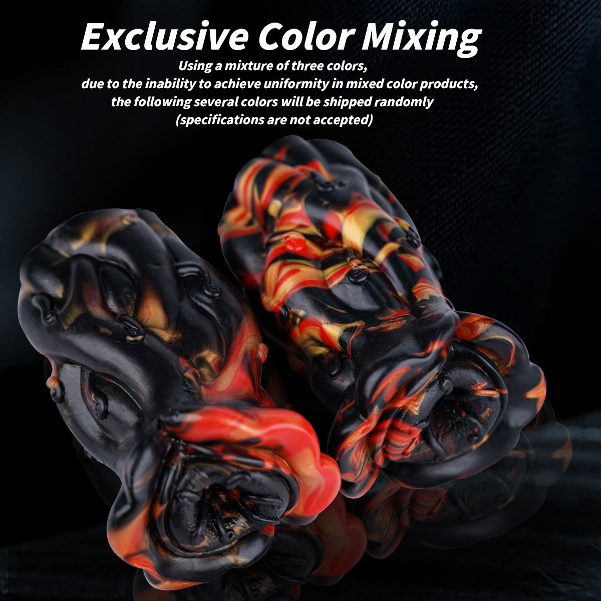 Alien-shaped male masturbator with simulated soft flesh.