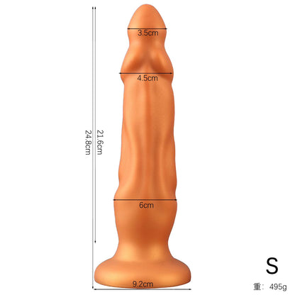 Double-headed silicone anal plug