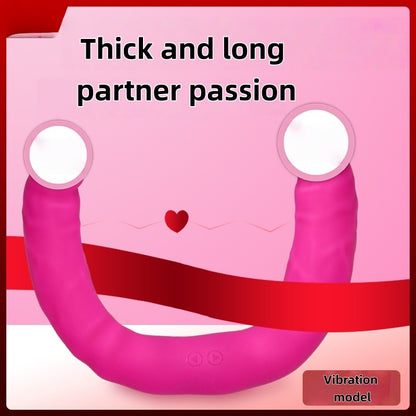 leslesbian pull-up double-headed dragon vibrator simulator
