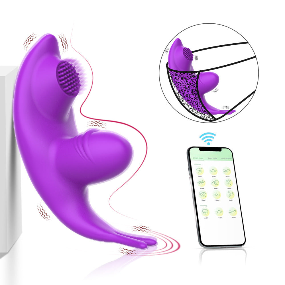 Tongue licking brush vibration wearable vibrator female masturbator