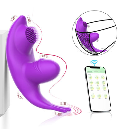 Tongue licking brush vibration wearable vibrator female masturbator