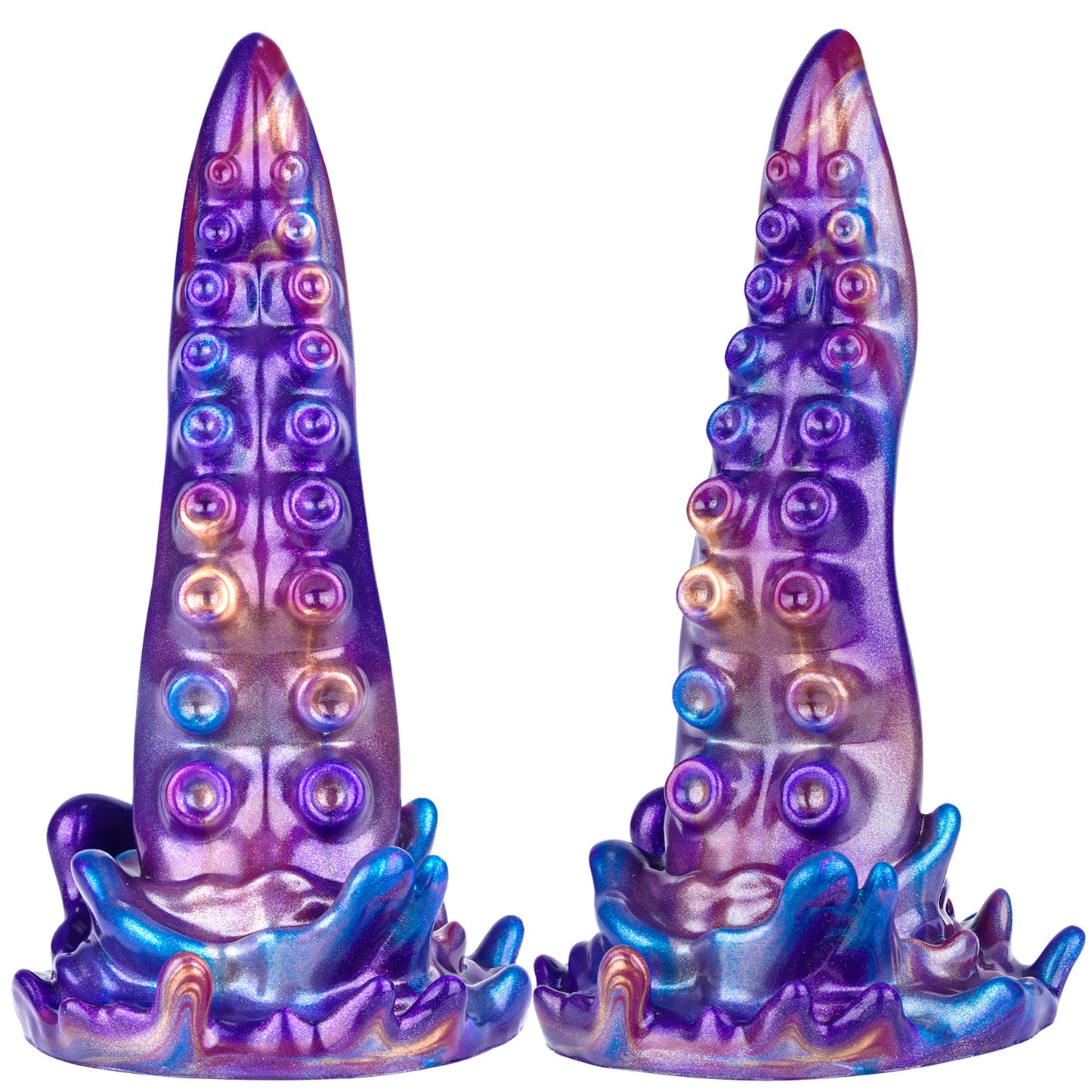 Octopus-shaped silicone anal plug and tongue-licking dildo