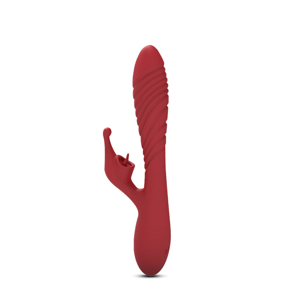 Vibrator retractable stick tongue licking clitoris G-spot masturbator