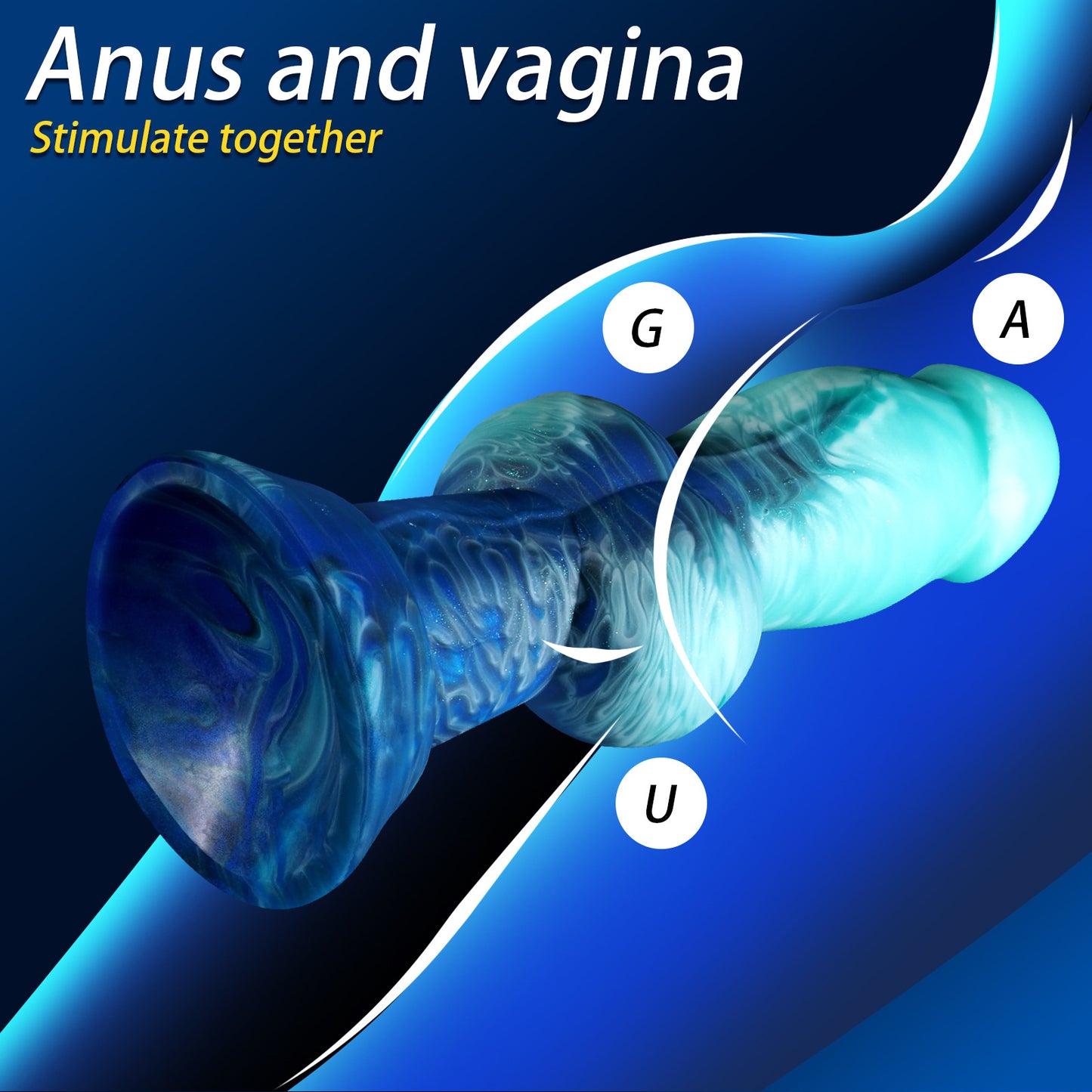 Mixed-color, oddly shaped anal plugs, erotic anal dilators, masturbation devices