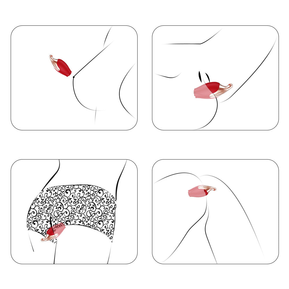 Rose necklace gift, vibrating egg massager, small female masturbator