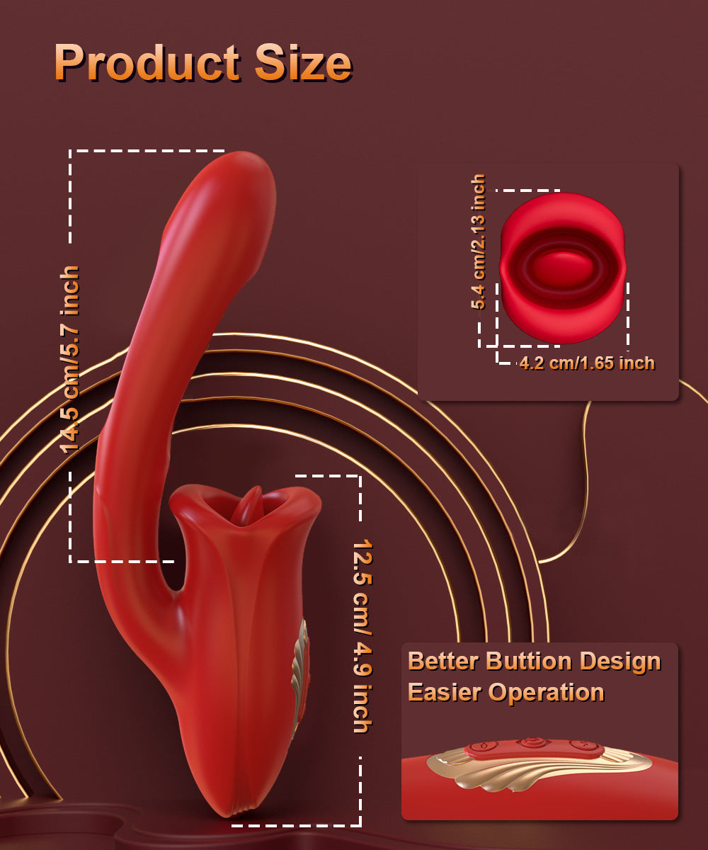 Three-in-one sucking and slapping vibrator