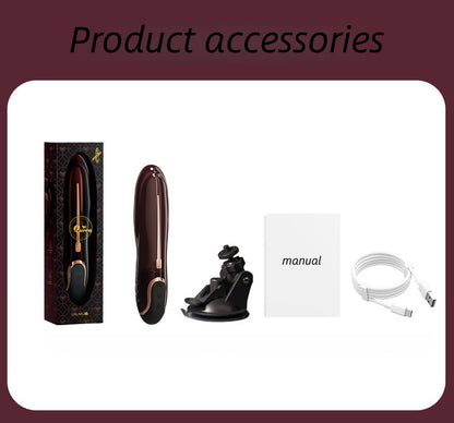 Fully automatic telescopic masturbation machine with heating and rotating beads.