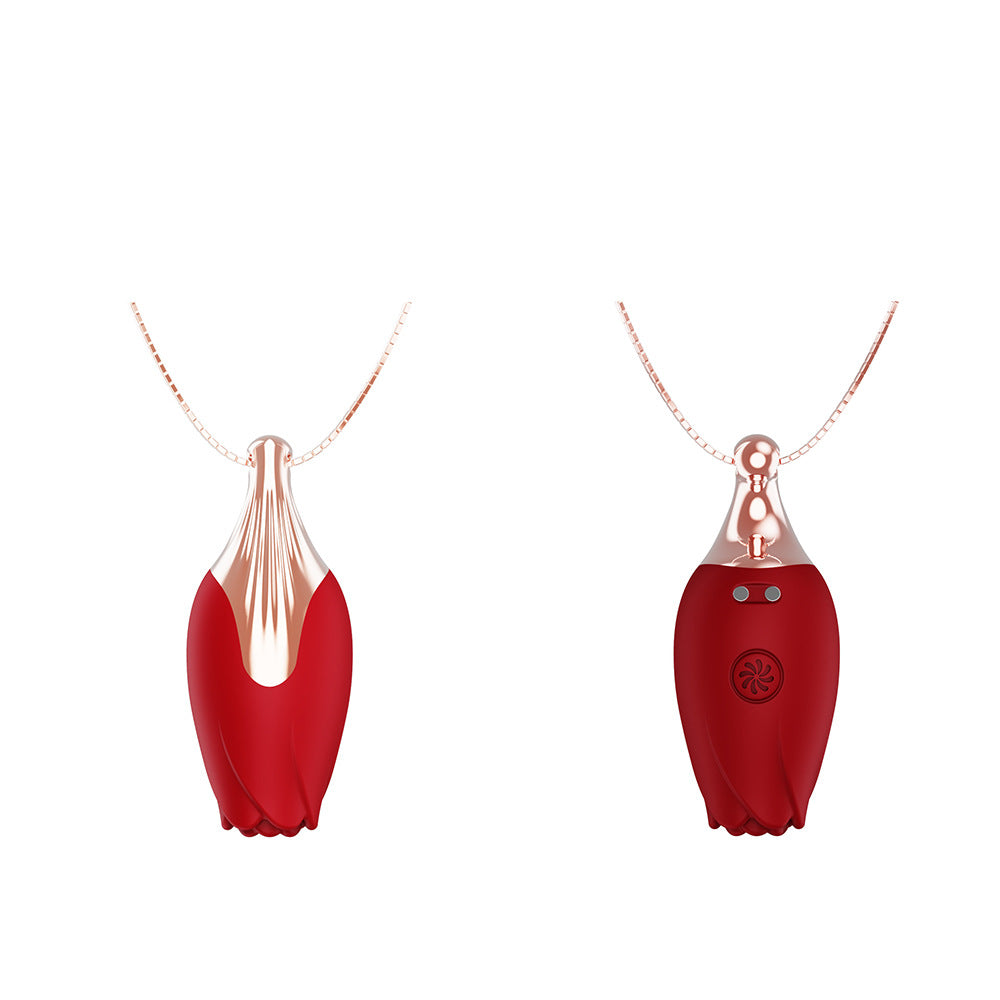 Rose necklace gift, vibrating egg massager, small female masturbator