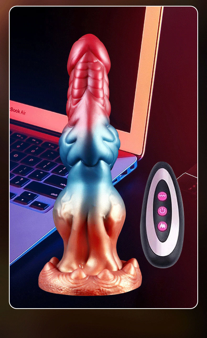 Odd-shaped, heated, telescopic, electric sex toy