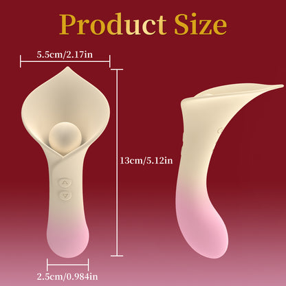 Calla lily vibrator teasing silent masturbator massage stick for women