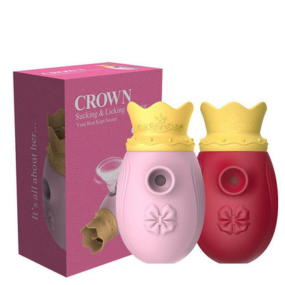 Crown Vibrating Egg Tongue Licking Sucker