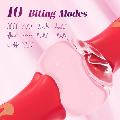 Biting mouth rabbit stick vibrator