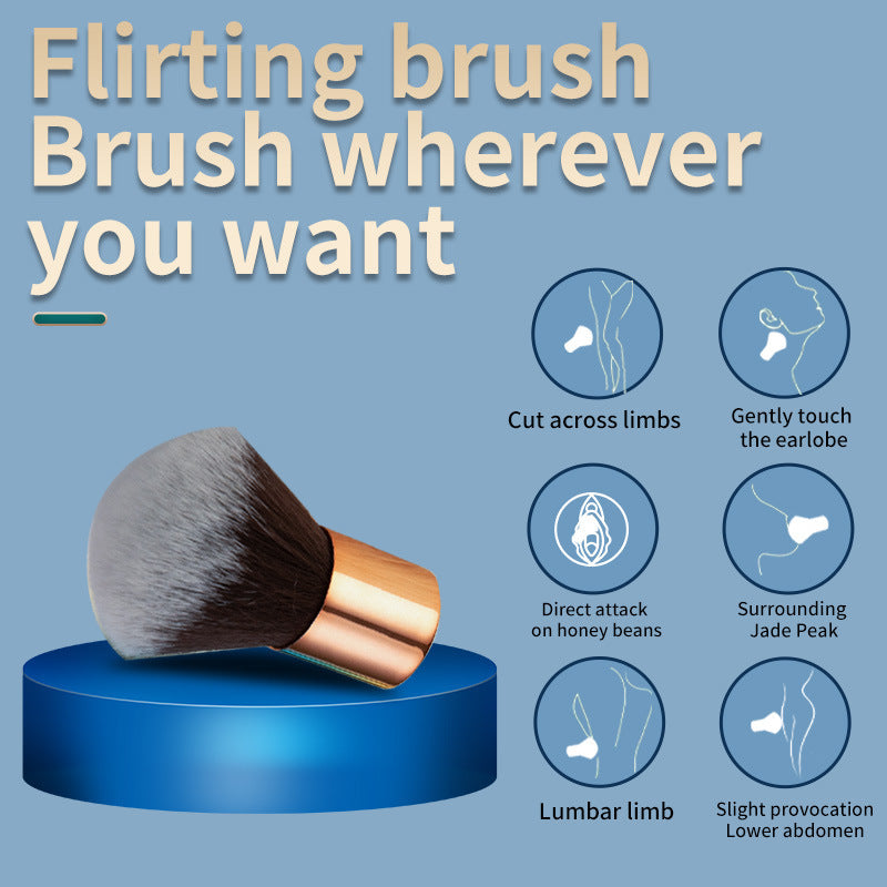 Makeup brush clitoral massage vibrating sex toy female masturbator