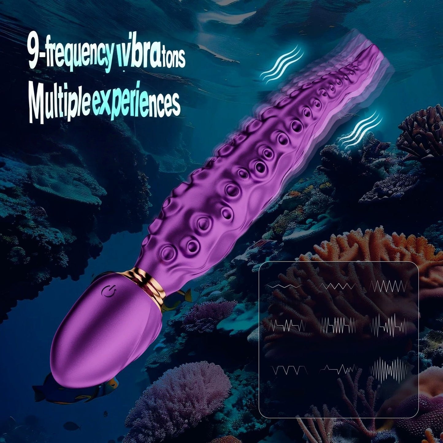 Octopus Double Vibrating Rotating Masturbation Pleasure Vibrating Large Dial