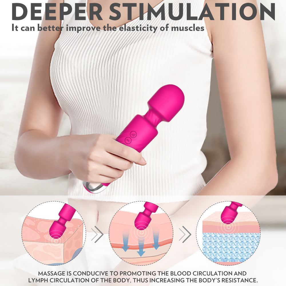 Multi-frequency AV stick female masturbator G-spot vibrator