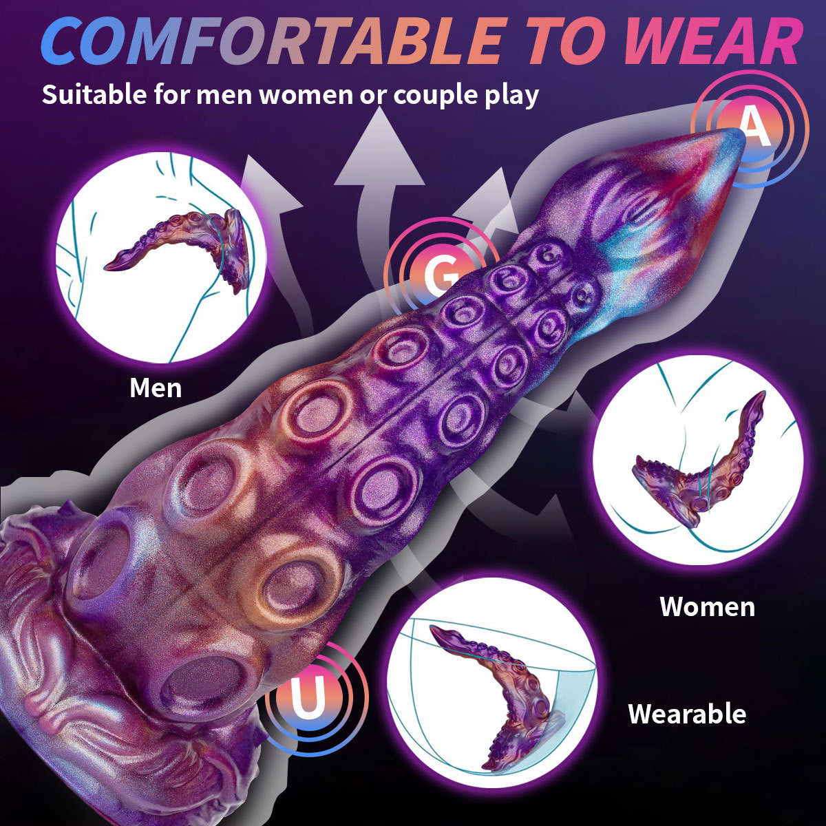 Octopus-shaped tentacles vaginal and anal dilators