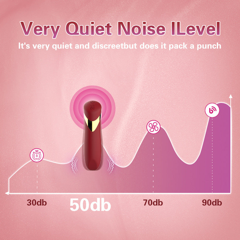 Lipstick-shaped silicone bullet vibrator invisible female masturbation device