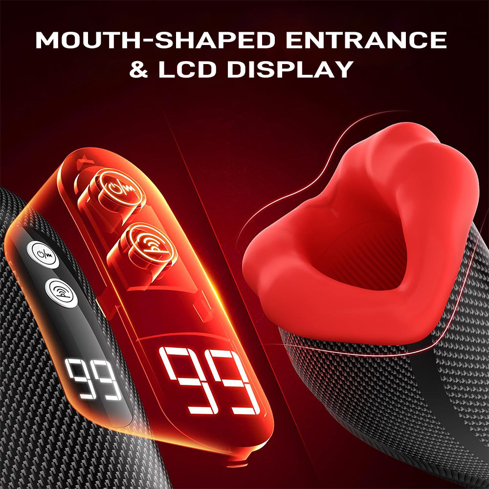 Seahorse digital display 9-frequency tapping exercise trainer for men with large earrings Vasodilation masturbator