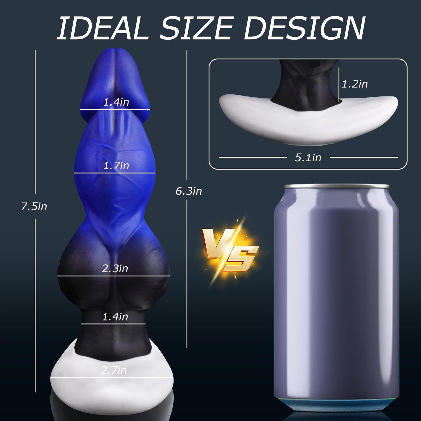 Double-egg alien animal simulated penis anal dilator