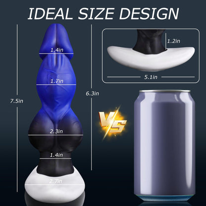 Double-egg alien animal simulated penis anal dilator