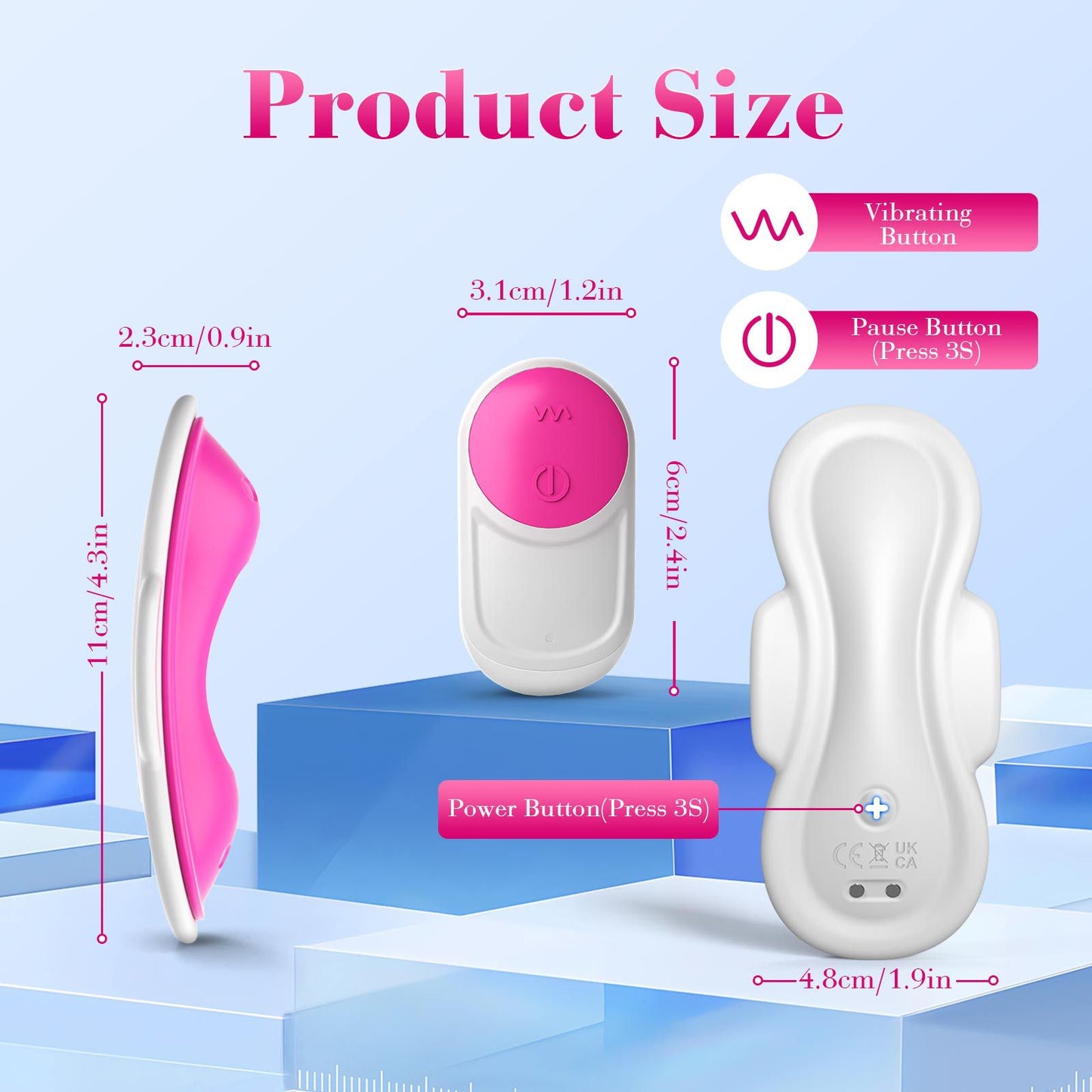 APP controlled pad vibrator wearable clitoral stimulator