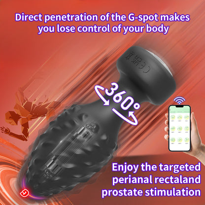 Fruit thorn rotating vibration anal plug female sex wireless remote control anal masturbator